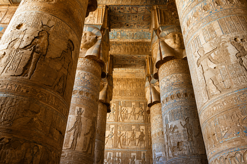 Dendera Hathor Pillars