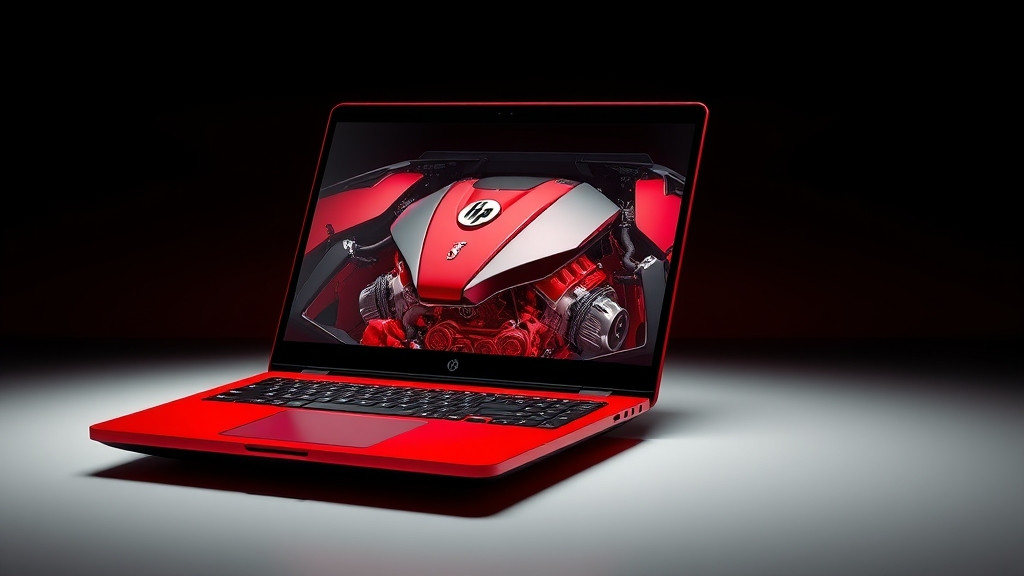 HP and Ferrari launch vivid red laptop with transparent engine bay