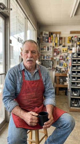 kie rural work jun3 W04 hardware store man lean up.jpg