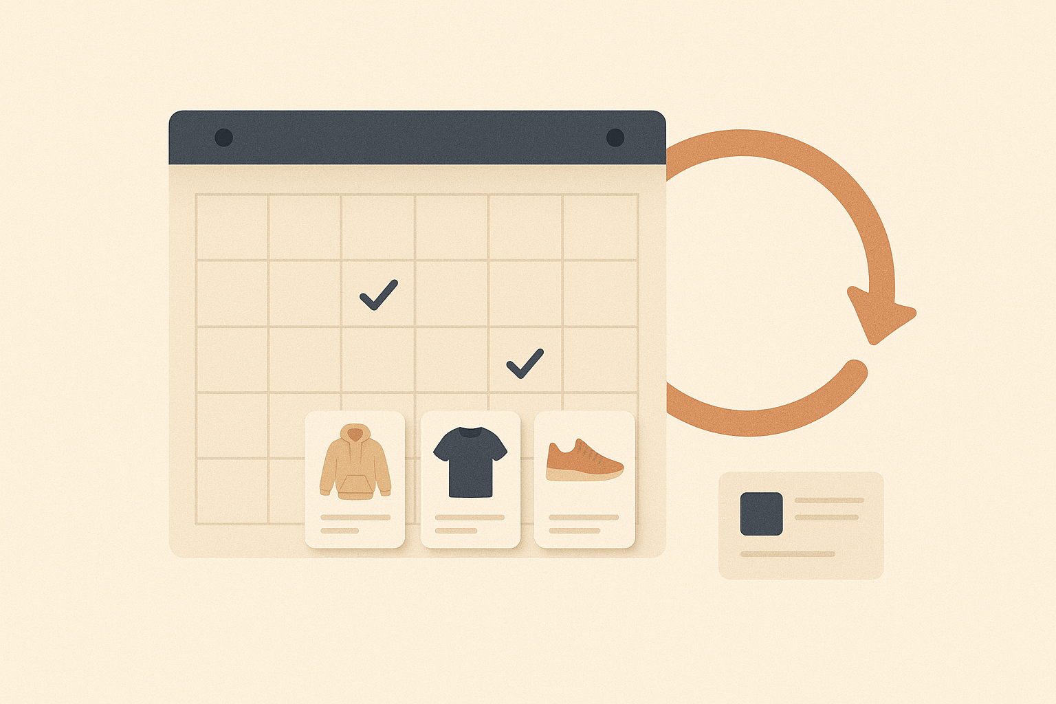 Recurring Shopify blog cadence with calendar