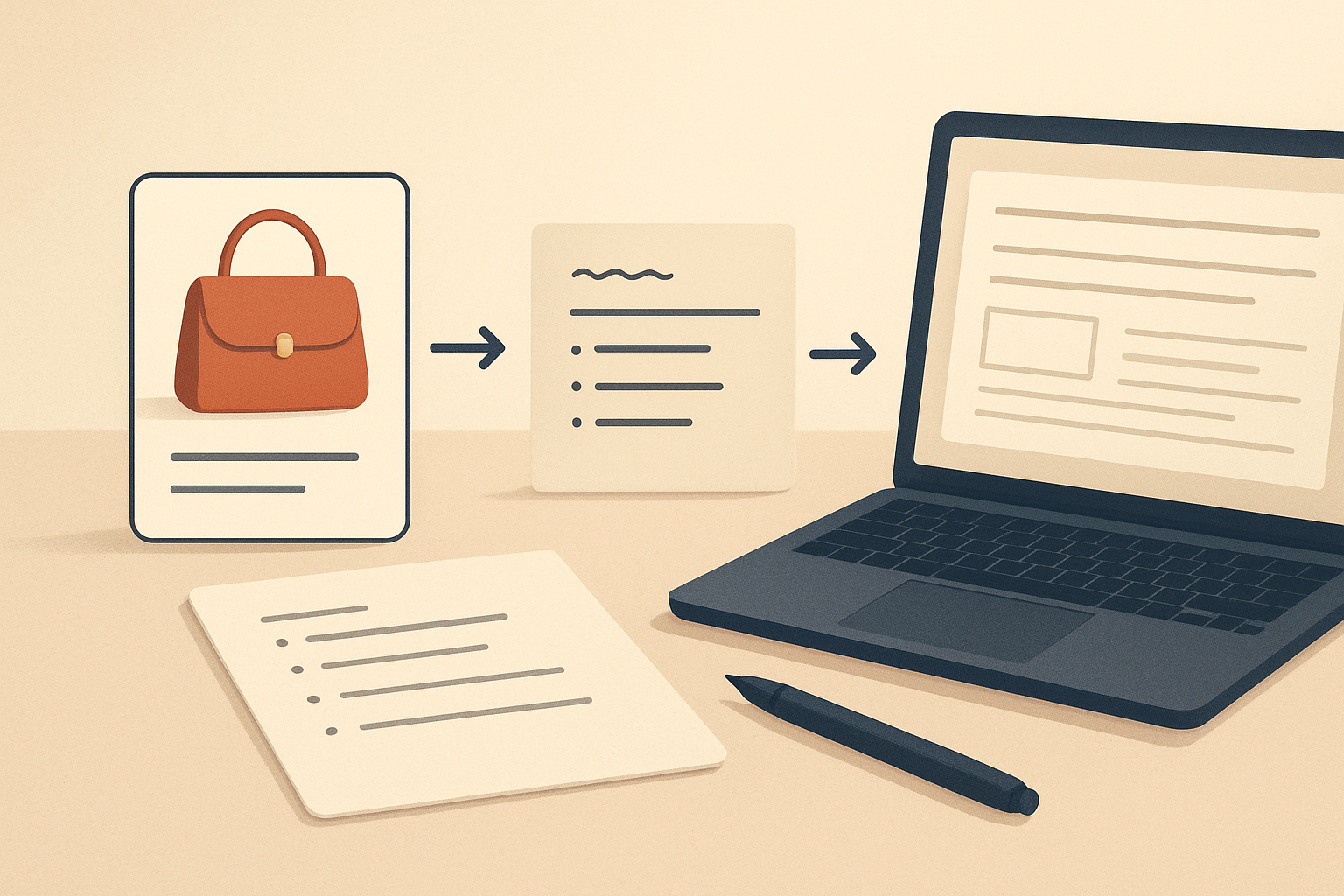 Product brief flowing into a Shopify blog outline