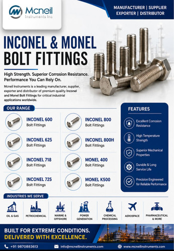 Bolt Manufacturer, Supplier & Exporter in India | Industrial Bolts - Mcneil Instruments.jpg