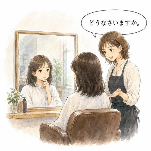 27. どうなさいますか。— Modelnya bagaimana (hormat).png