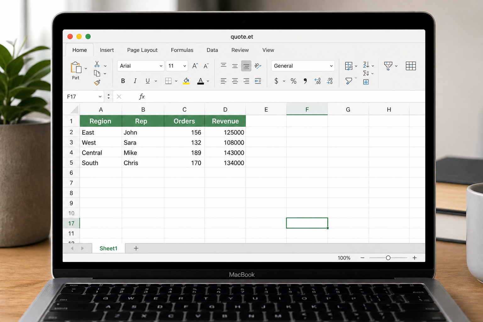 Open XLT template on Mac and mobile with WPS