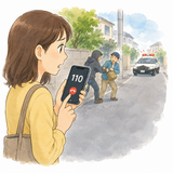 10. 110番（ひゃくとおばん）— nomor polisi untuk keadaan darurat