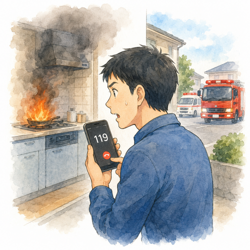 11. 119番（ひゃくじゅうきゅうばん）— nomor pemadam kebakaran ambulans untuk keadaan darurat.png