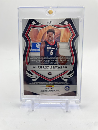2020 21 Panini Prizm Draft Picks Anthony Edwards Crusade Pink Prizm Rookie #81 (2).1