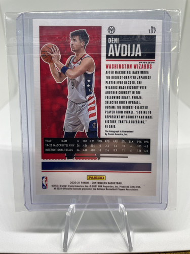 2020 21 Panini Contenders Deni Avdija Rookie Ticket Prizm Auto #137 (2).1