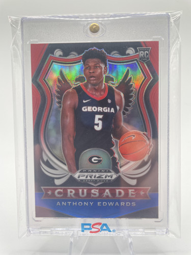 2020 21 Panini Prizm Draft Picks Anthony Edwards Crusade RWB Prizm Rookie #81 (1).1