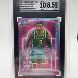 2022 23 Bowman University Best Kel'El Ware Neon Neophytes Auto 99 SGC 8.5 Auto 10 (1)