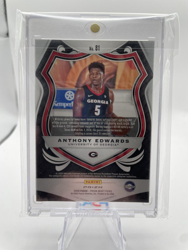 2020 21 Panini Prizm Draft Picks Anthony Edwards Crusade RWB Prizm Rookie #81 (4).1