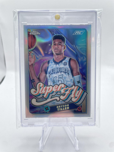 2022 23 Topps OTE Chrome Bryson Tiller Super Fly Refractor Rookie SP #SF 6 (3).1