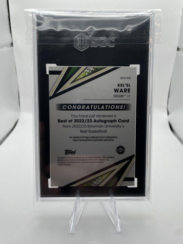 2022 23 Bowman University Best Kel'El Ware Rookie Auto SGC 9.5 Auto 10 (2).1
