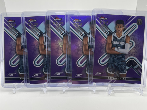 2022 23 Topps OTE Finest Bryson Tiller Purple Refractor Rookie 250 Set (x8) (1).1