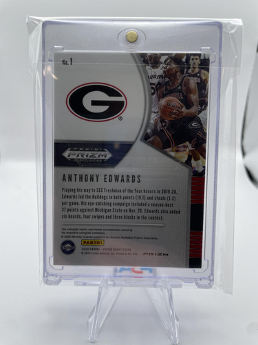 2020 21 Panini Prizm Draft Picks Anthony Edwards Red White Blue Prizm Rookie #1 (2).1