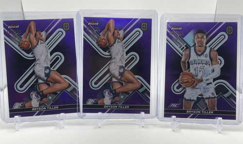 2022 23 Topps OTE Finest Bryson Tiller Purple Refractor Rookie 250 Set (x8) (2).1
