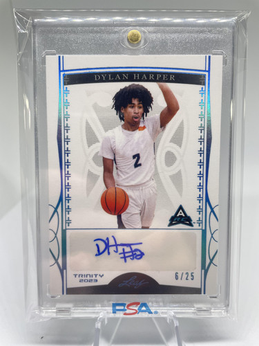2022 23 Leaf Trinity Dylan Harper Holo Platinum Rookie Auto 25 (1).1
