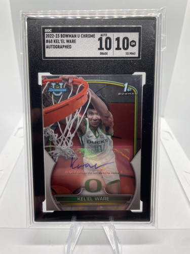 2022 23 Bowman University Chrome Kel'El Ware Rookie Auto SGC 10 Auto 10 (1).1