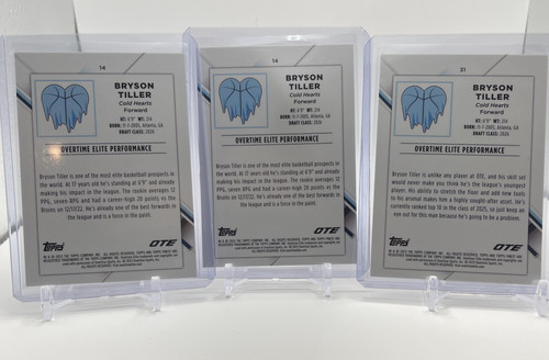 2022 23 Topps OTE Finest Bryson Tiller Purple Refractor Rookie 250 Set (x8) (3).1