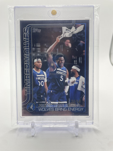 2025 26 Topps Anthony Edwards Protect Home Court Black Parallel 68 #287 (1).1