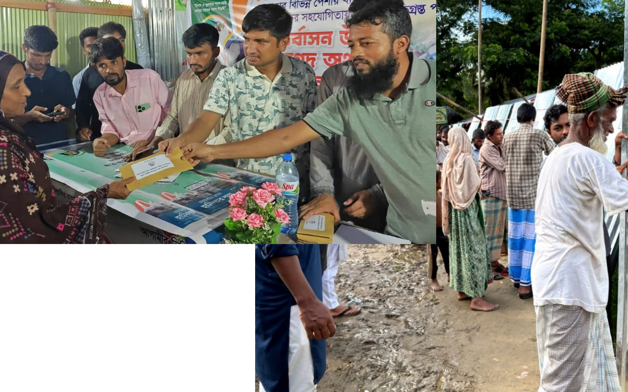 বাঁশখালীতে বন্যার্ত ৯০ পরিবারকে নগদ অর্থ ও ঢেউটিন দিল সমাজকল্যাণ পরিষদ