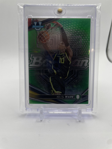 2022 23 Bowman University Best Kel'El Ware Green Refractor 99 (5).1