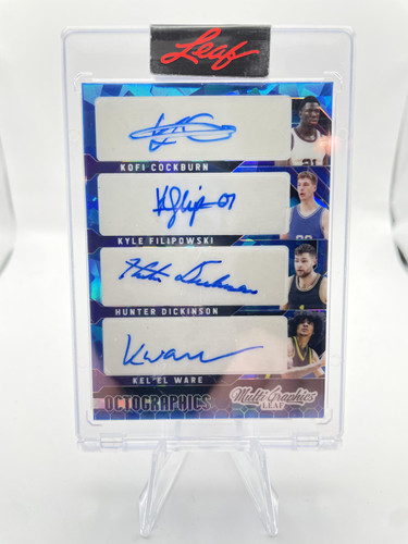 2022 23 Leaf MultiGraphics Kel'El Ware Zach Edey Filipowski Blue Ice Rookie Auto 140 (1).1