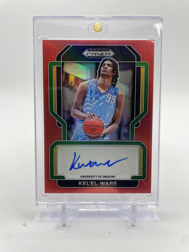 2022 23 Panini Prizm Draft Picks Kel'El Ware Red Prizm Rookie Auto 199 (1).1