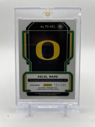 2022 23 Panini Prizm Draft Picks Kel'El Ware Red Prizm Rookie Auto 199 (2).1