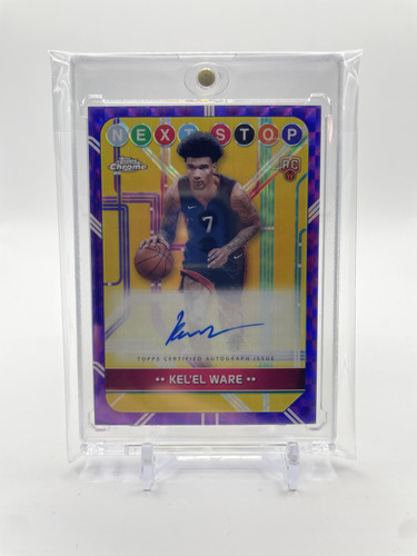 2024 25 Topps Chrome Kel'El Ware Next Stop Purple Refractor Rookie Auto #NSS KW (1).1