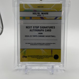 2024 25 Topps Chrome Kel'El Ware Next Stop Purple Refractor Rookie Auto #NSS KW (2)