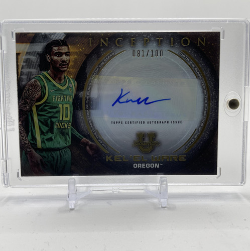 2022 23 Bowman University Inception Kel'El Ware Top Of Class Rookie Auto 100 (5).1