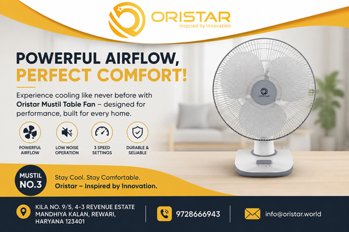 Stay Cool. Stay Comfortable with Oristar Table Fans.2