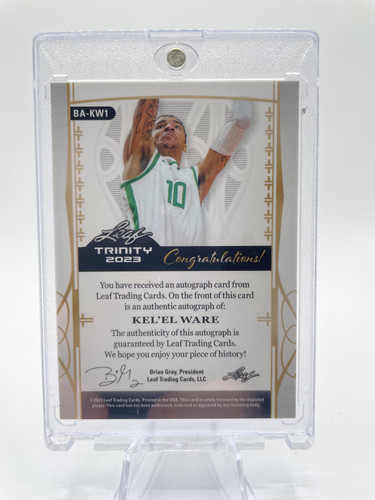 2022 23 Leaf Trinity Kel'El Ware Red Rookie Auto 5 (2)