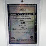 2022 23 Bowman University Inception Kel'El Ware Primordial Blue Rookie Auto 75 (2)