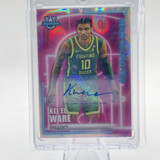 2022 23 Bowman University Best Kel'El Ware Neon Lava Refractor Auto 50 #NN 16 (3)