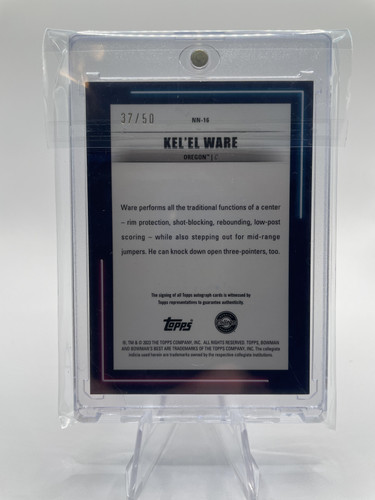 2022 23 Bowman University Best Kel'El Ware Neon Lava Refractor Auto 50 #NN 16 (4)