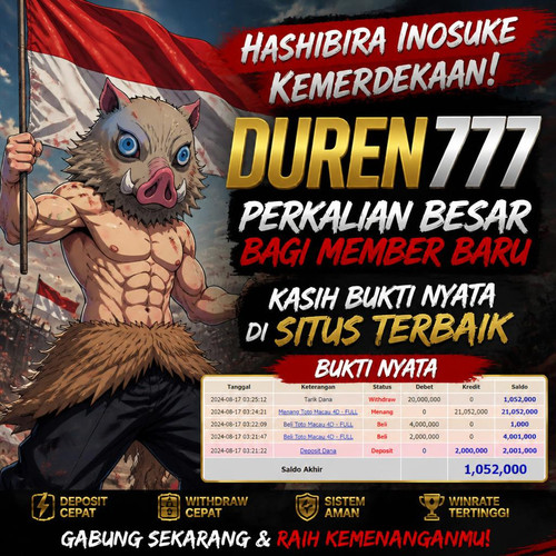 gpt image 2 buatkan 1 buah foto dengan tema Hashibira Inosuke kemerdeka dengan tulisan DUREN 0.jpg