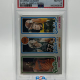 1980 Topps Larry Bird Scoring Leader Rookie #30 + Jack Sikma &amp; Scott May PSA 8 (1)