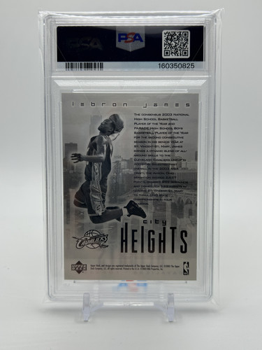 2003 04 Upper Deck Lebron James City Heights Redemption SP Rookie PSA 8 (2).1
