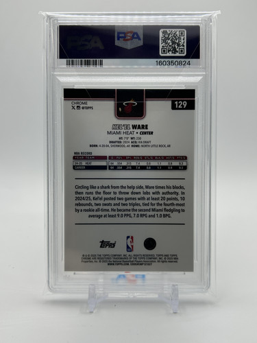 2025 26 Topps Sapphire Kel'El Ware Black Refractor 10 PSA 10 Gem Mint (2).1