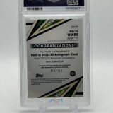 2022 23 Bowman University Best Kel'El Ware Blue Refractor Auto 150 PSA 9 (10)