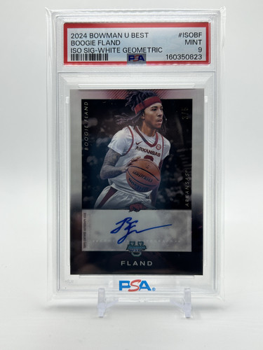 2024 25 Bowman University Best Boogie Fland Iso Signatures White Auto 5 PSA 9 (1).1