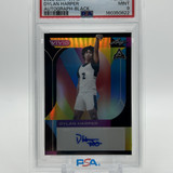 2022 23 Leaf Vivid Dylan Harper Black Prizm Rookie Auto 20 PSA 9 (1)