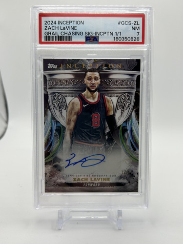 2024 25 Topps Inception Zach Lavine Grail Chasing Auto 11 PSA 7 (1).1