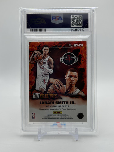 2024 25 Panini NBA Hoops Jabari Smith Jr. Hot Signatures Auto 25 PSA 9 (2).1