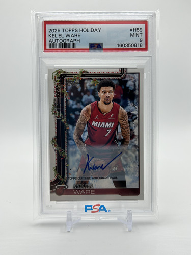 2025 26 Topps Holiday Kel'El Ware Holiday Mega Auto #H59 PSA 9 (1).1