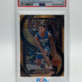 2024 25 Panini Select Rob Dillingham Premier Orange Pulsar Prizm Rookie 18 PSA 9 (1)