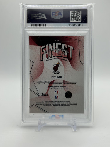 2025 26 Topps Finest Kel'El Ware Finest Black Refractor Auto 10 PSA 9 (2).1