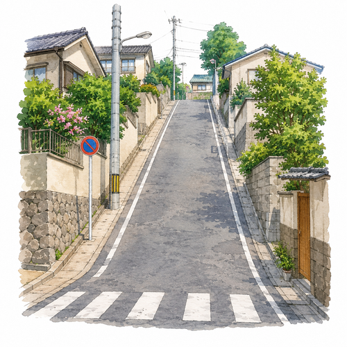 11. 坂（さか）— lereng jalan menanjak.png